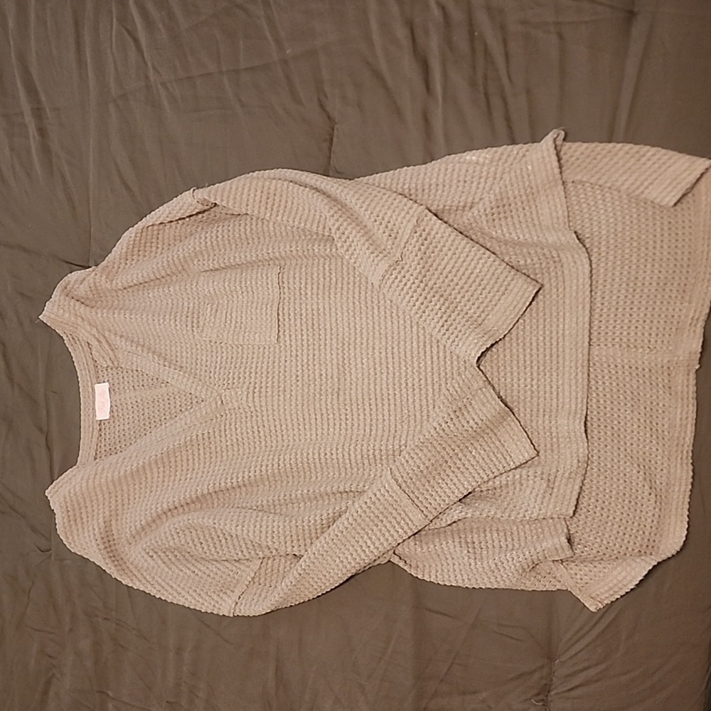 Pink Lily Waffle Knit Top